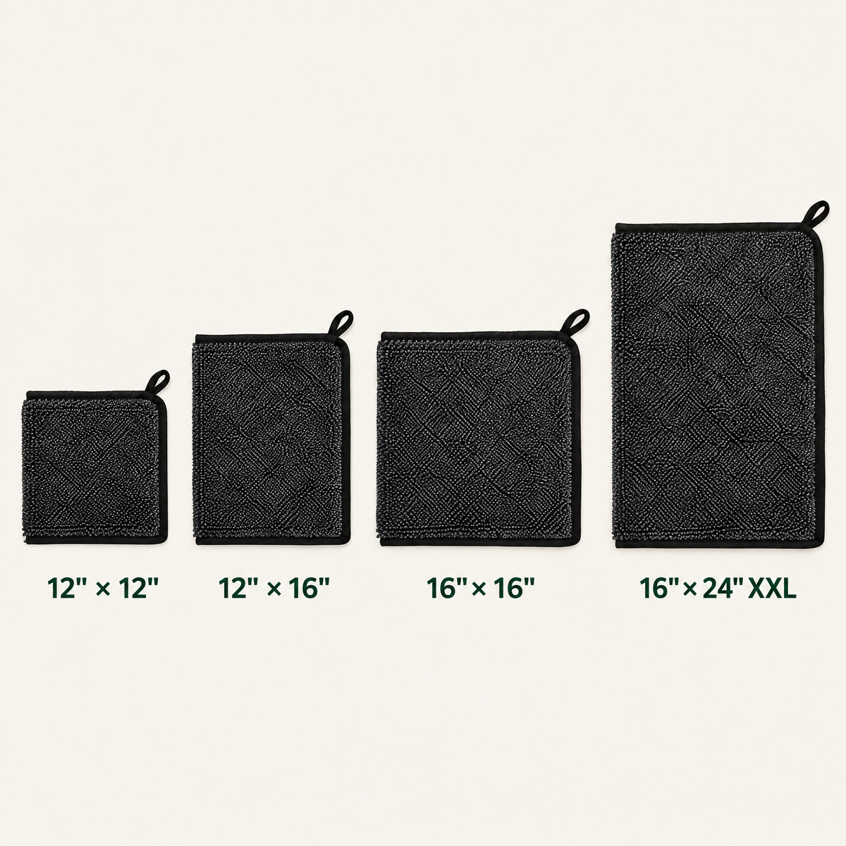 The 4 PandaClean sizes