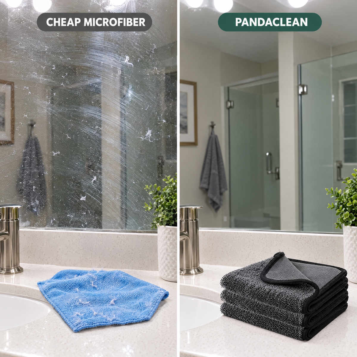 Cheap microfiber vs PandaClean